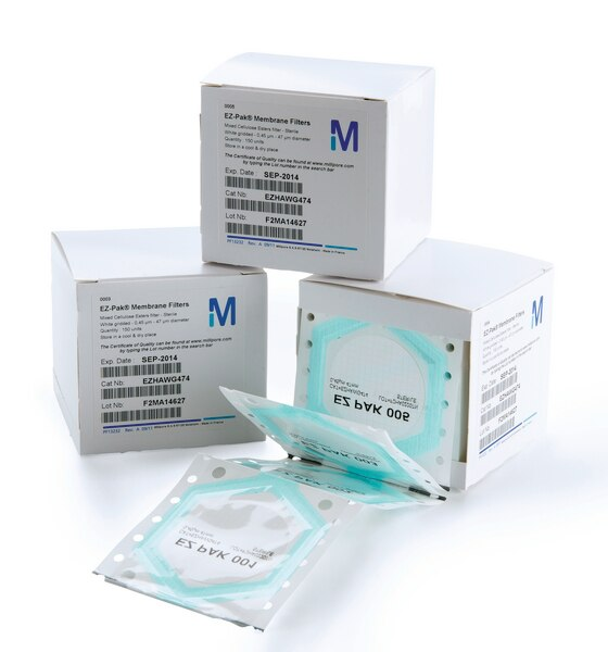 FILTROS DE MEMBRANA MILLIPORE TIPO EZ PACK, BLANCA CUADRICULADA, DE 0.45 UM, DE 47 MM, PACK/600