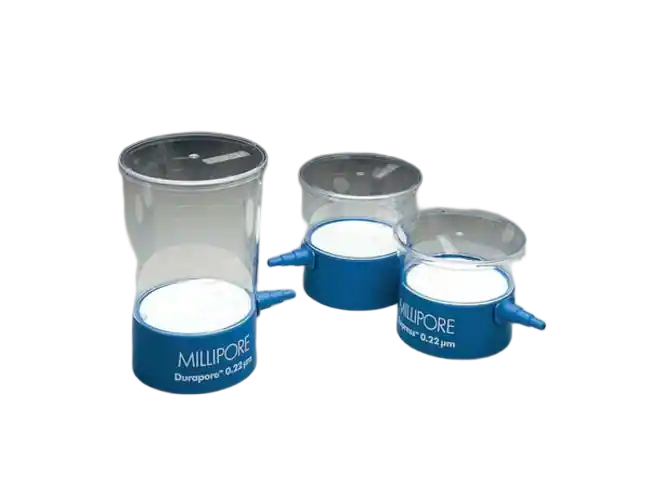 UNIDADES DE FILTRACION MILLIPORE, TIPO STERITOP PARA FILTRACION AL VACIO. MEMBRANA EXPRESS EN POLIESTER SULFONA DE 0.22 MICRAS DE PORO. CAPACIDAD DEL PORTAFILTRO DE 250 ML PARA ADAPTAR A BOTELLAS. CONEXION ROSCA DE 45 MM, 40 CM2 DE AREA DE FILTRACION