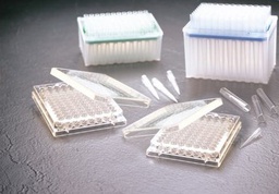 [PPT25] PUNTAS PARA USO CON MICROPIPETAS, VOLUMEN DE 250 MICROLITROS, APIROGENAS, DISPENSADAS INDIVIDUALMENTE EN CAJAS POR 96 UNIDADES . 10 CAJAS/96 UNIDADES