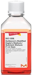 [D6421] SIGMA DULBECCO'S MODIFIED EAGLE'S MEDIUM/HAM F-12, CON 15 mM HEPES Y BICARBONATO DE SODIO, SIN L-GLUTAMINA, LÍQUIDO, FILTRADO-ESTÉRIL, APTO PARA CULTIVO CELULAR - 6X500ML