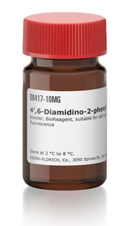 [D8417] SIGMA-ALDRICH 4', DIHIDROCLORURO DE 6-DIAMIDINO-2-FENILINDOL, APTO PARA CULTIVO CELULAR, ? 98% (HPLC Y TLC), APTO PARA FLUORESCENCIA - 5MG